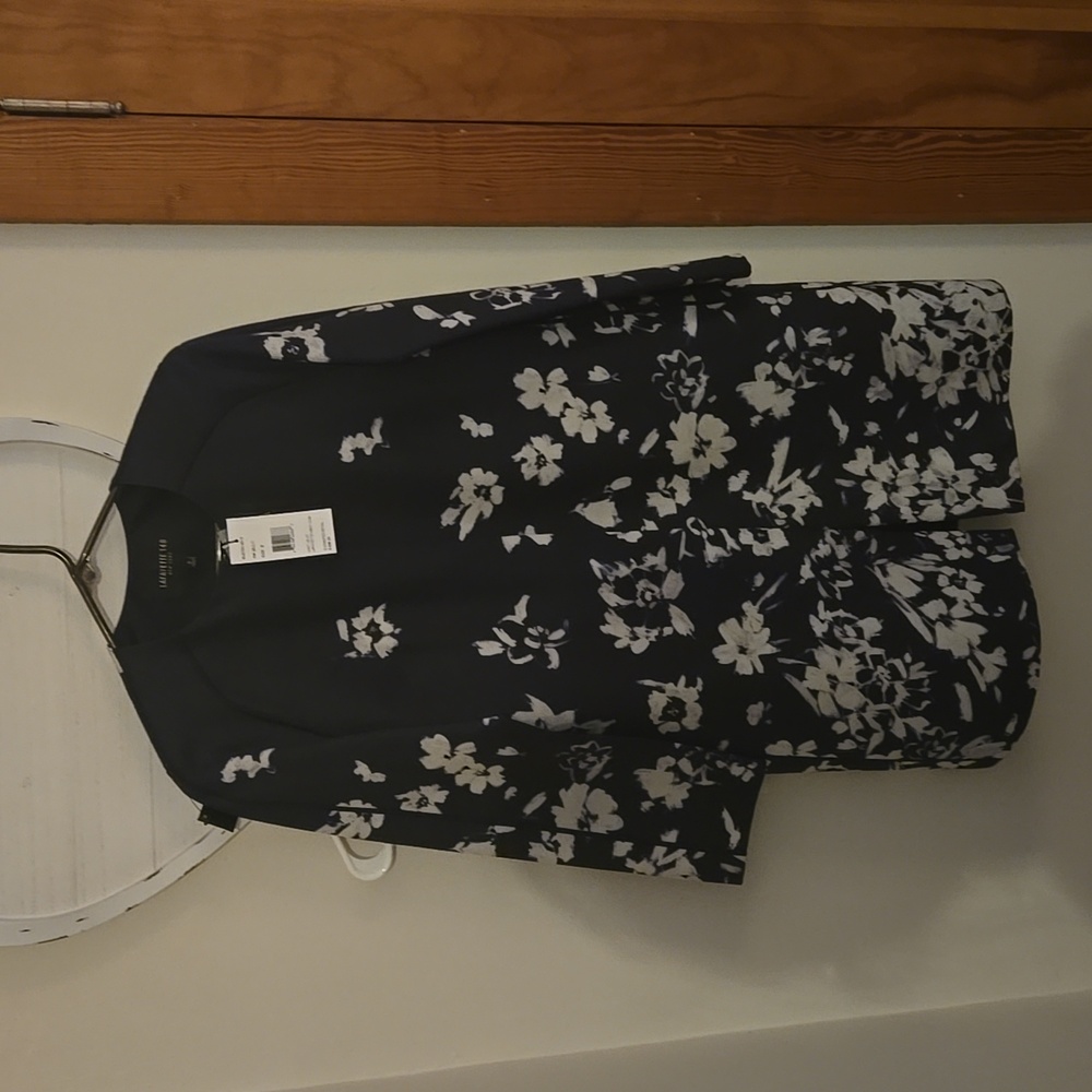 Lafayette 148 New York Floral Black and White Jacket